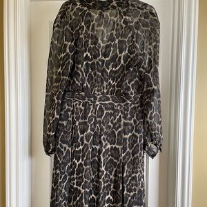 Anne Klein midi leopard dress